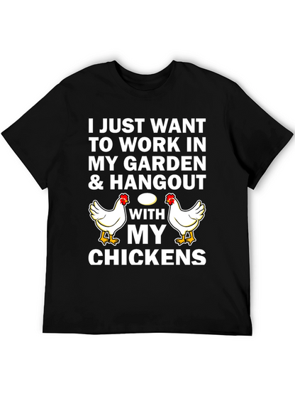 Work in My Garden Chicken Graphic Tee