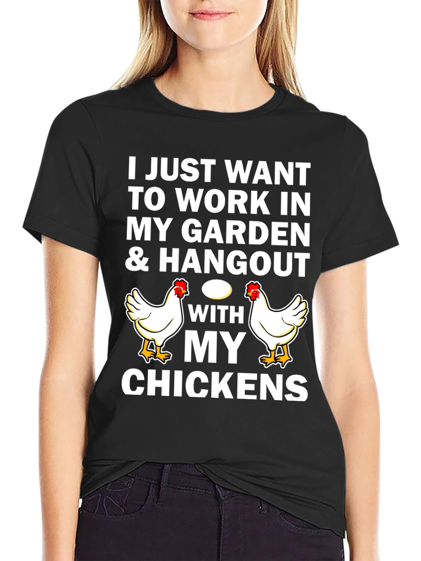 Work in My Garden Chicken Graphic Tee