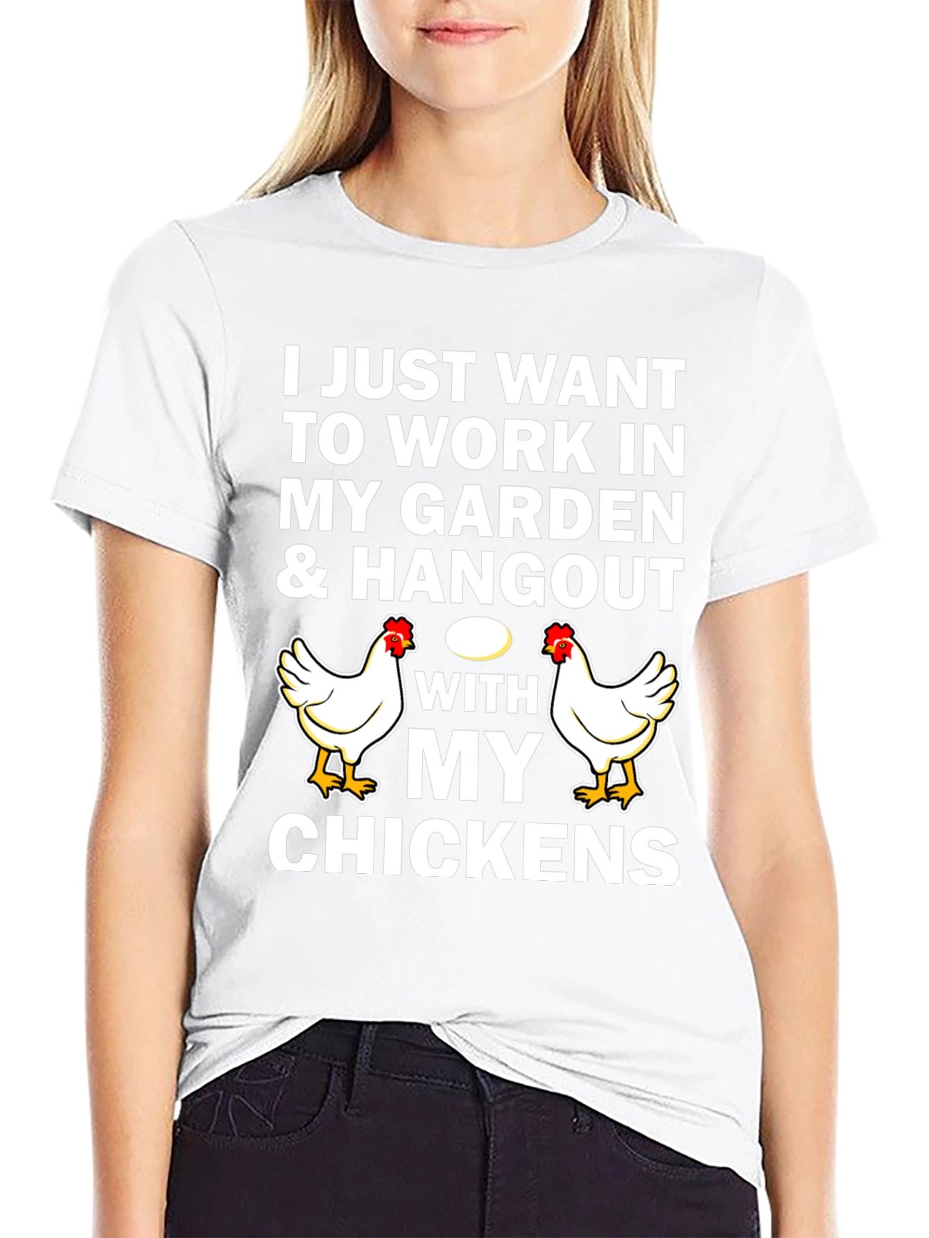 Work in My Garden Chicken Graphic Tee
