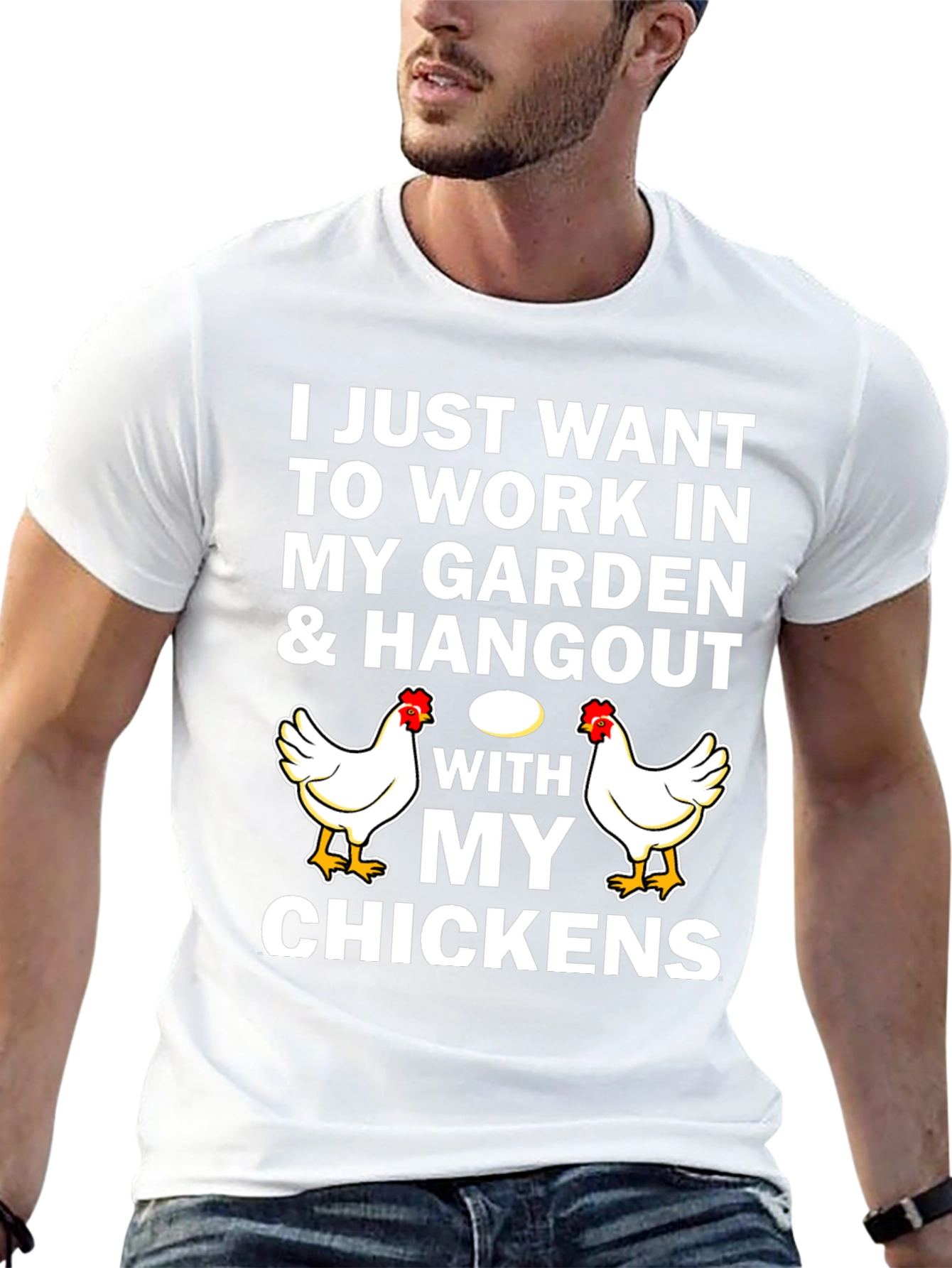 Work in My Garden Chicken Graphic Tee