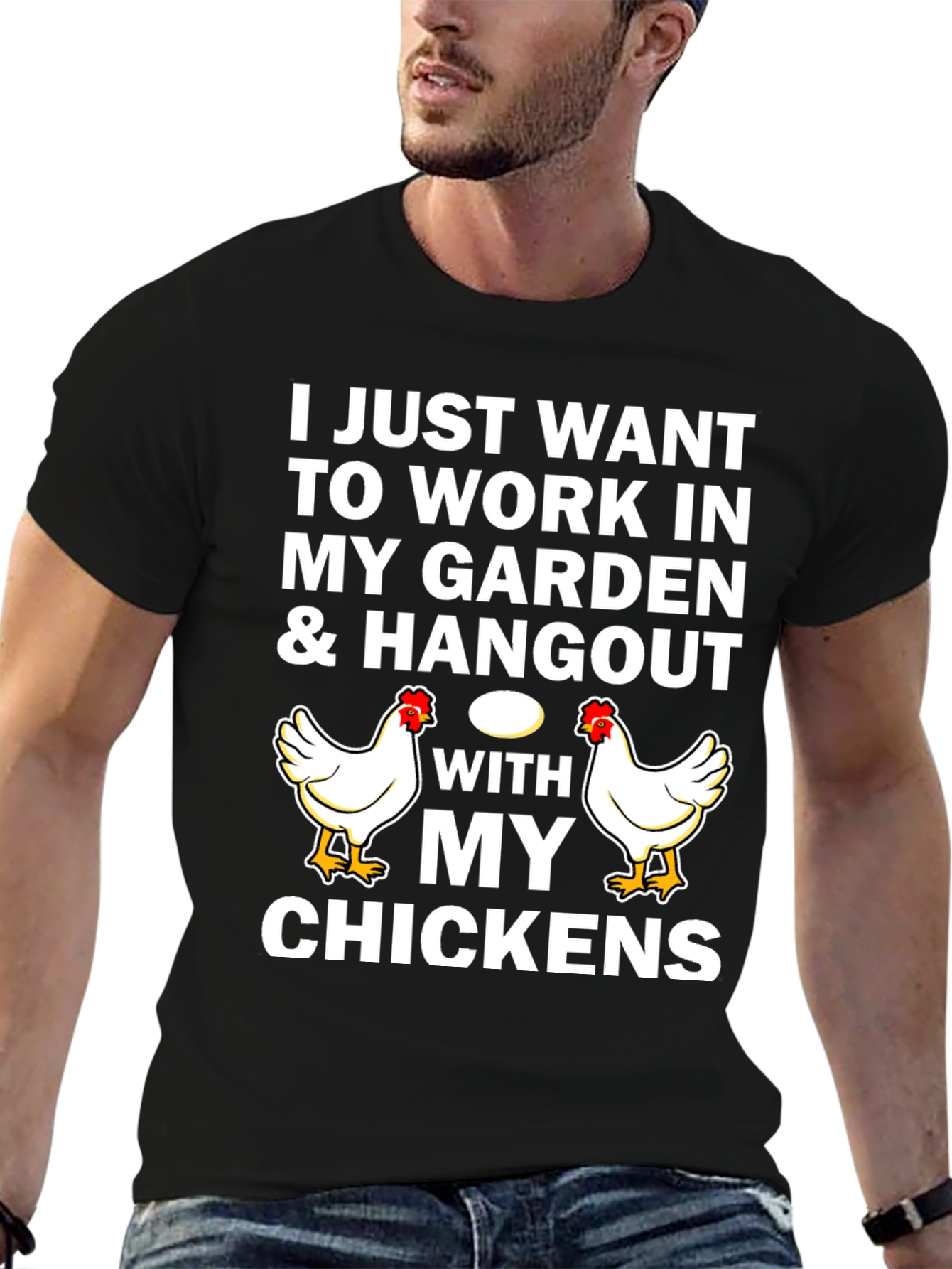 Work in My Garden Chicken Graphic Tee