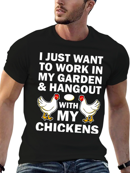 Work in My Garden Chicken Graphic Tee