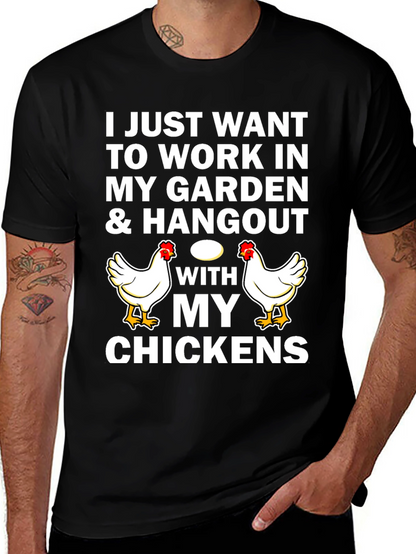 Work in My Garden Chicken Graphic Tee