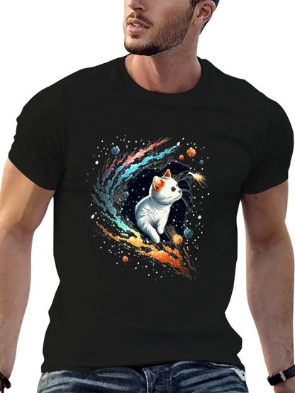 Cosmic Cat T-Shirt - Galaxy Kitten Tee
