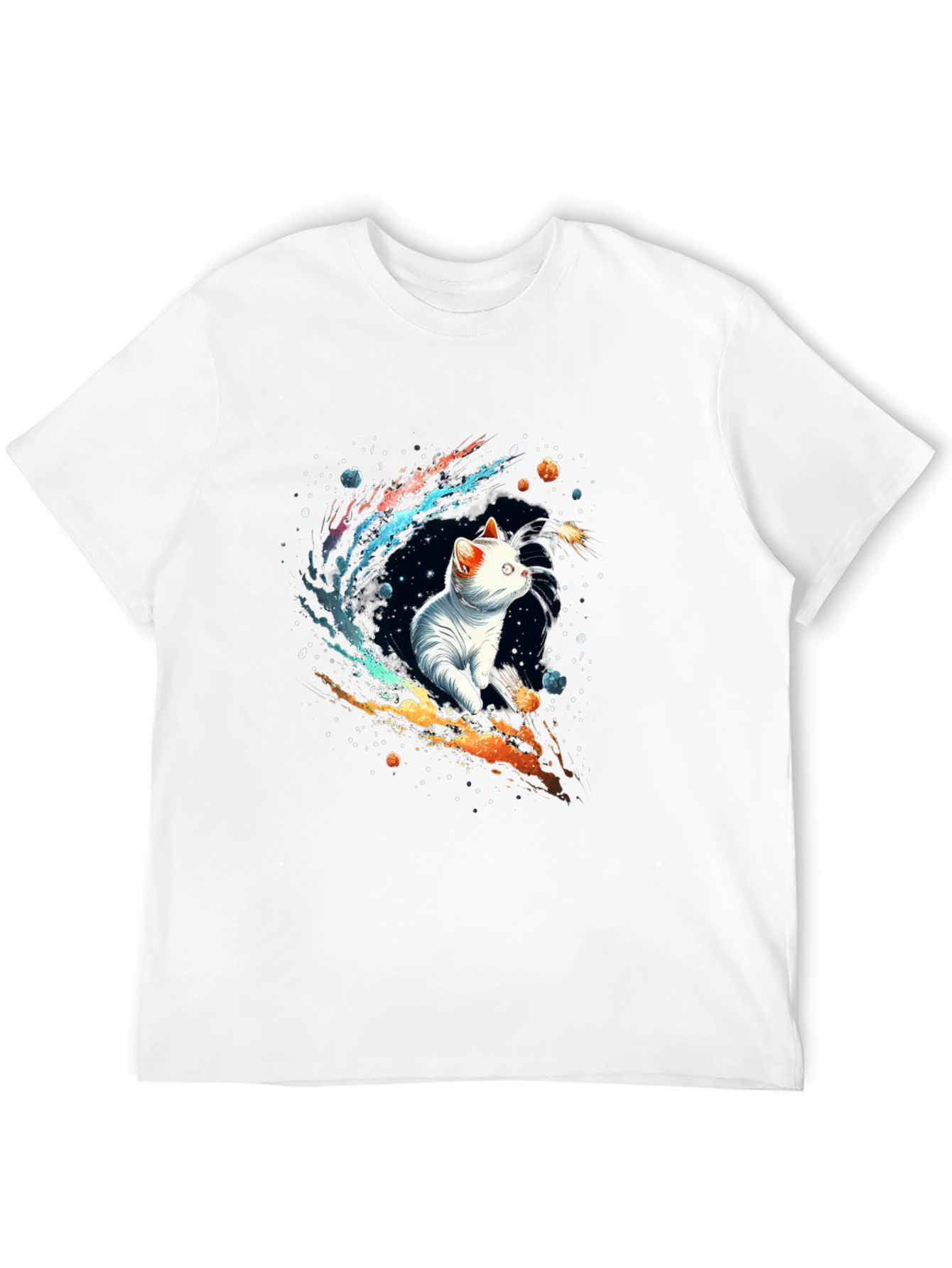 Cosmic Cat T-Shirt - Galaxy Kitten Tee