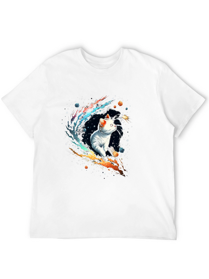 Cosmic Cat T-Shirt - Galaxy Kitten Tee