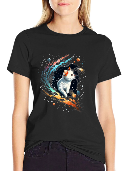 Cosmic Cat T-Shirt - Galaxy Kitten Tee