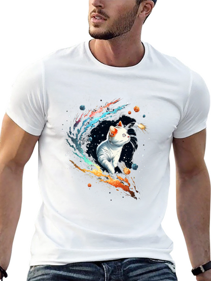 Cosmic Cat T-Shirt - Galaxy Kitten Tee