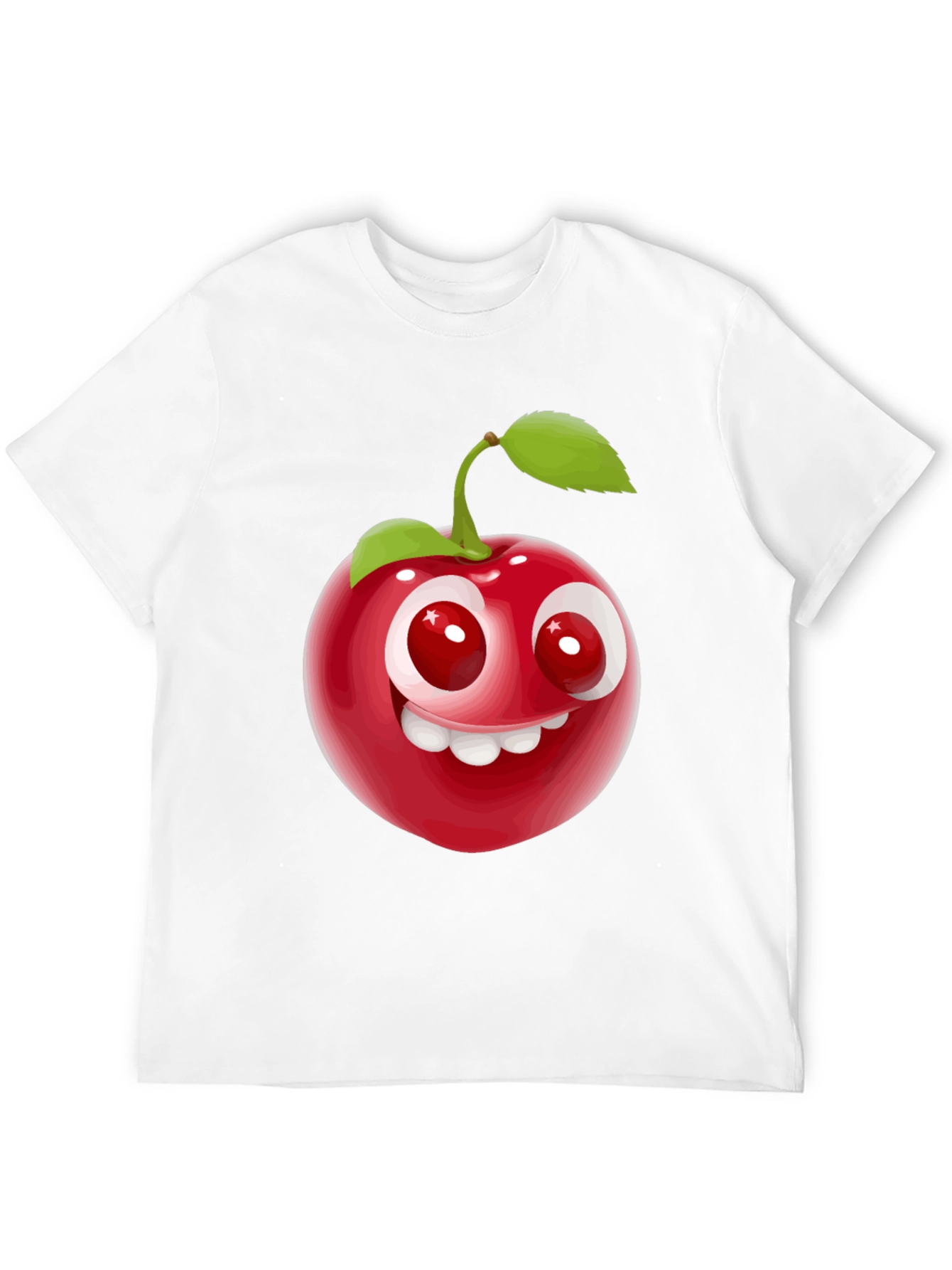 Cherry Face Graphic T-Shirt - Fun and Playful Style