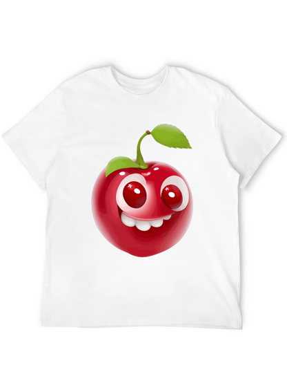 Cherry Face Graphic T-Shirt - Fun and Playful Style