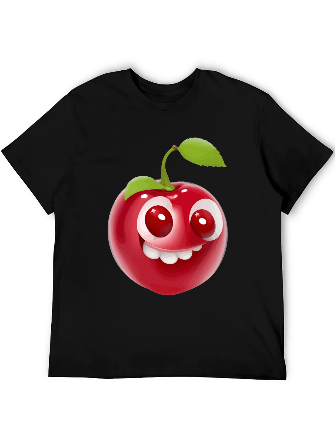 Cherry Face Graphic T-Shirt - Fun and Playful Style