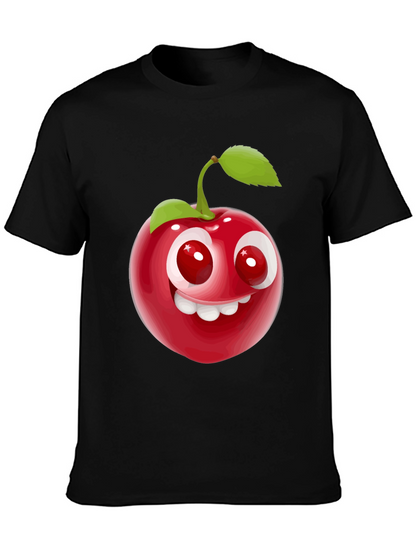 Cherry Face Graphic T-Shirt - Fun and Playful Style
