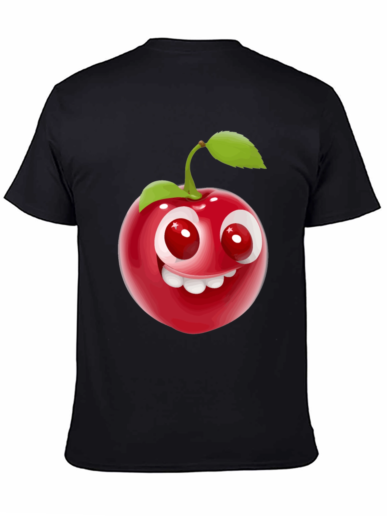 Cherry Face Graphic T-Shirt - Fun and Playful Style