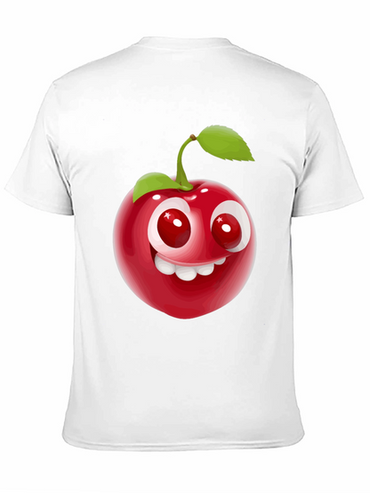 Cherry Face Graphic T-Shirt - Fun and Playful Style