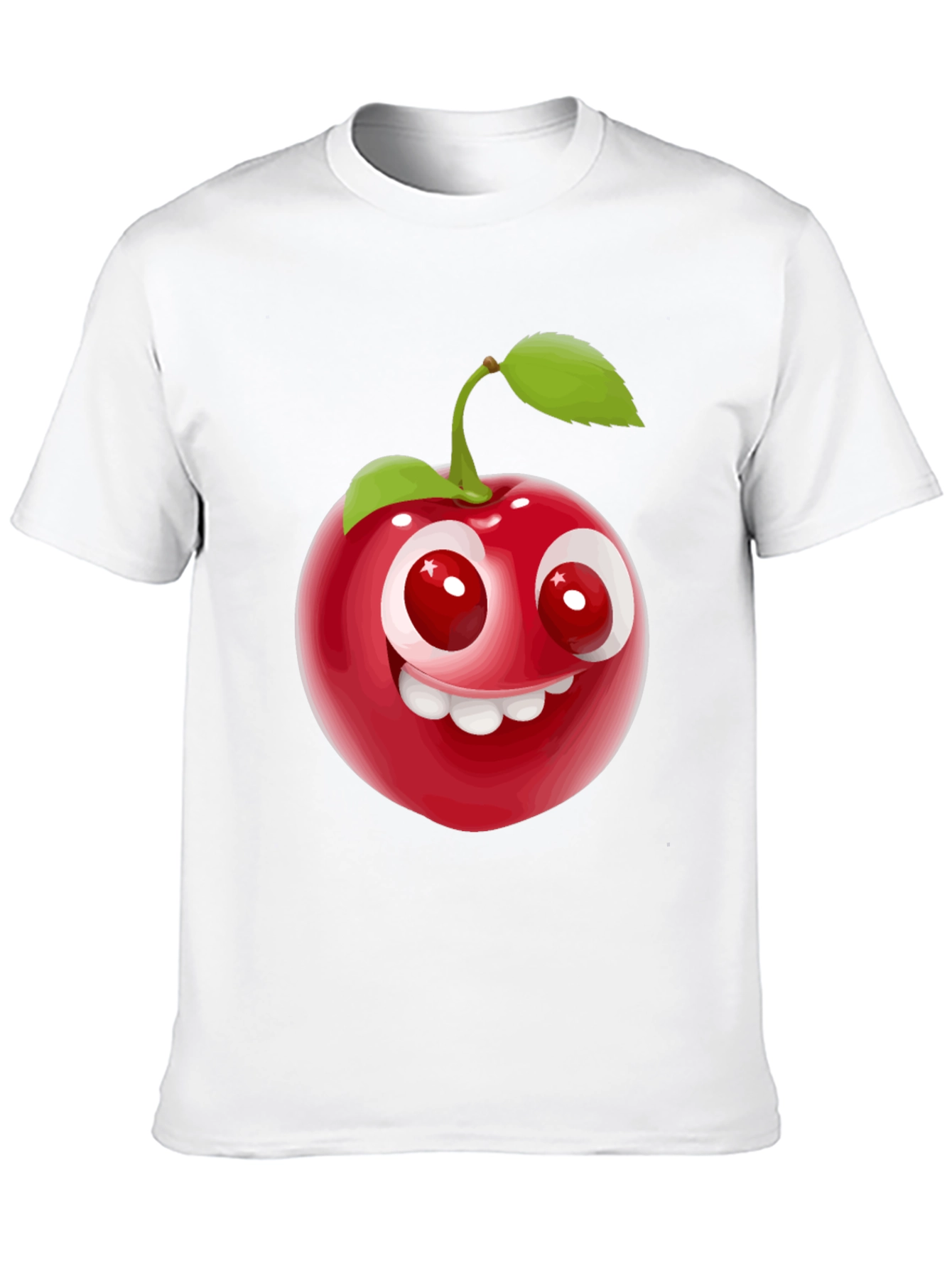 Cherry Face Graphic T-Shirt - Fun and Playful Style