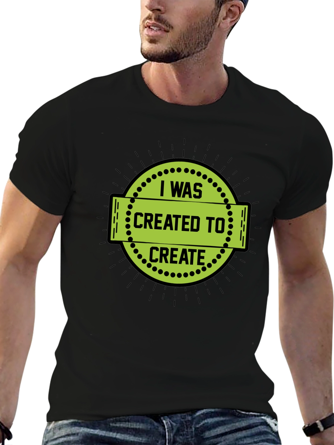 I Was Created to Create Black T-Shirt