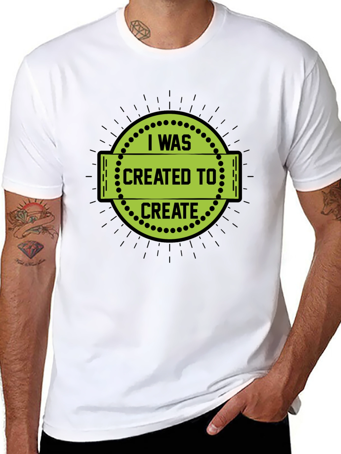 I Was Created to Create Black T-Shirt