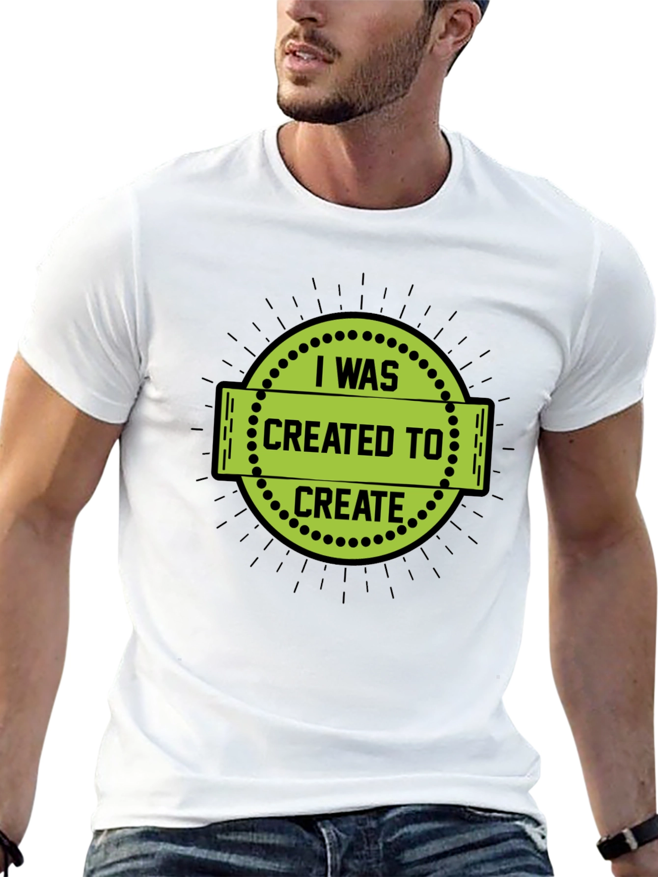 I Was Created to Create Black T-Shirt