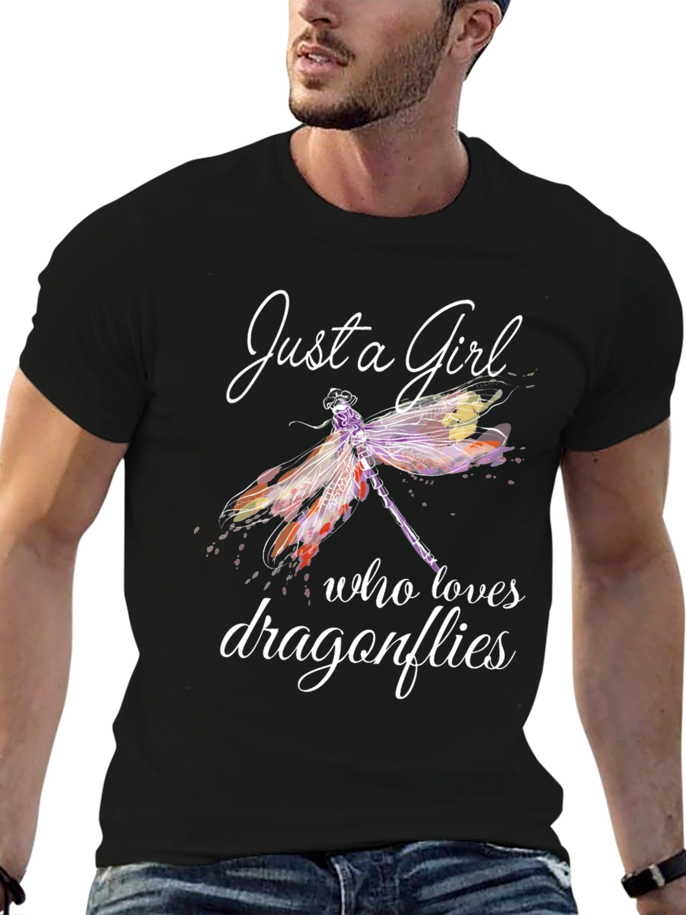 Just a Girl Who Loves Dragonflies Graphic Tee