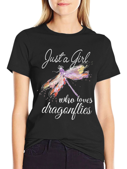 Just a Girl Who Loves Dragonflies Graphic Tee