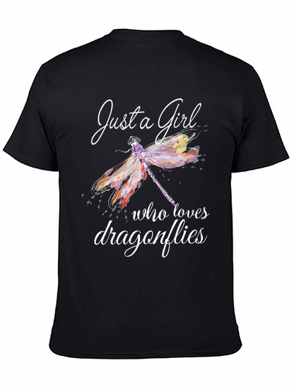 Just a Girl Who Loves Dragonflies Graphic Tee