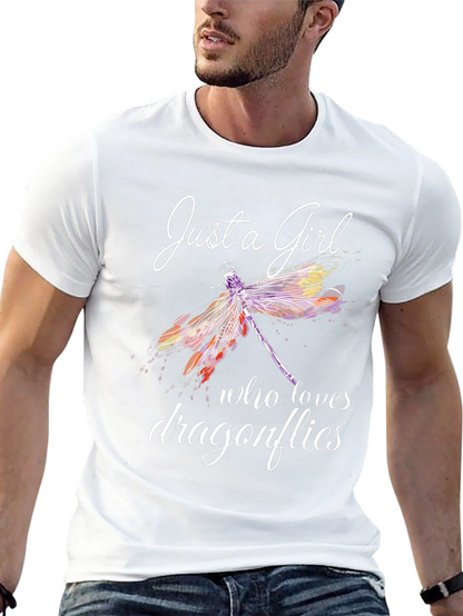 Just a Girl Who Loves Dragonflies Graphic Tee
