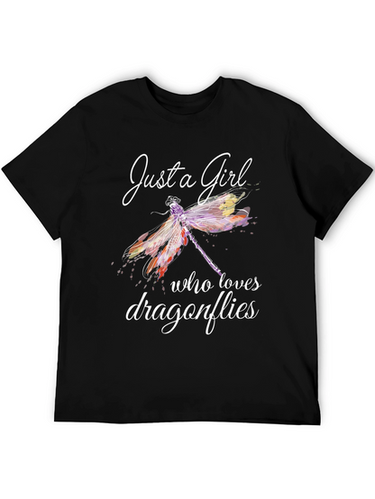 Just a Girl Who Loves Dragonflies Graphic Tee