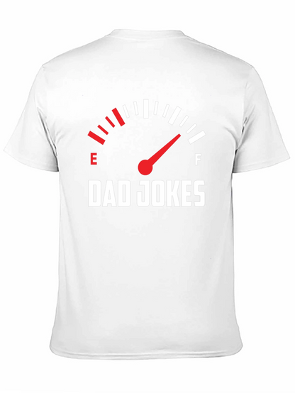 Dad Jokes Fuel Gauge Graphic Tee - Black Cotton