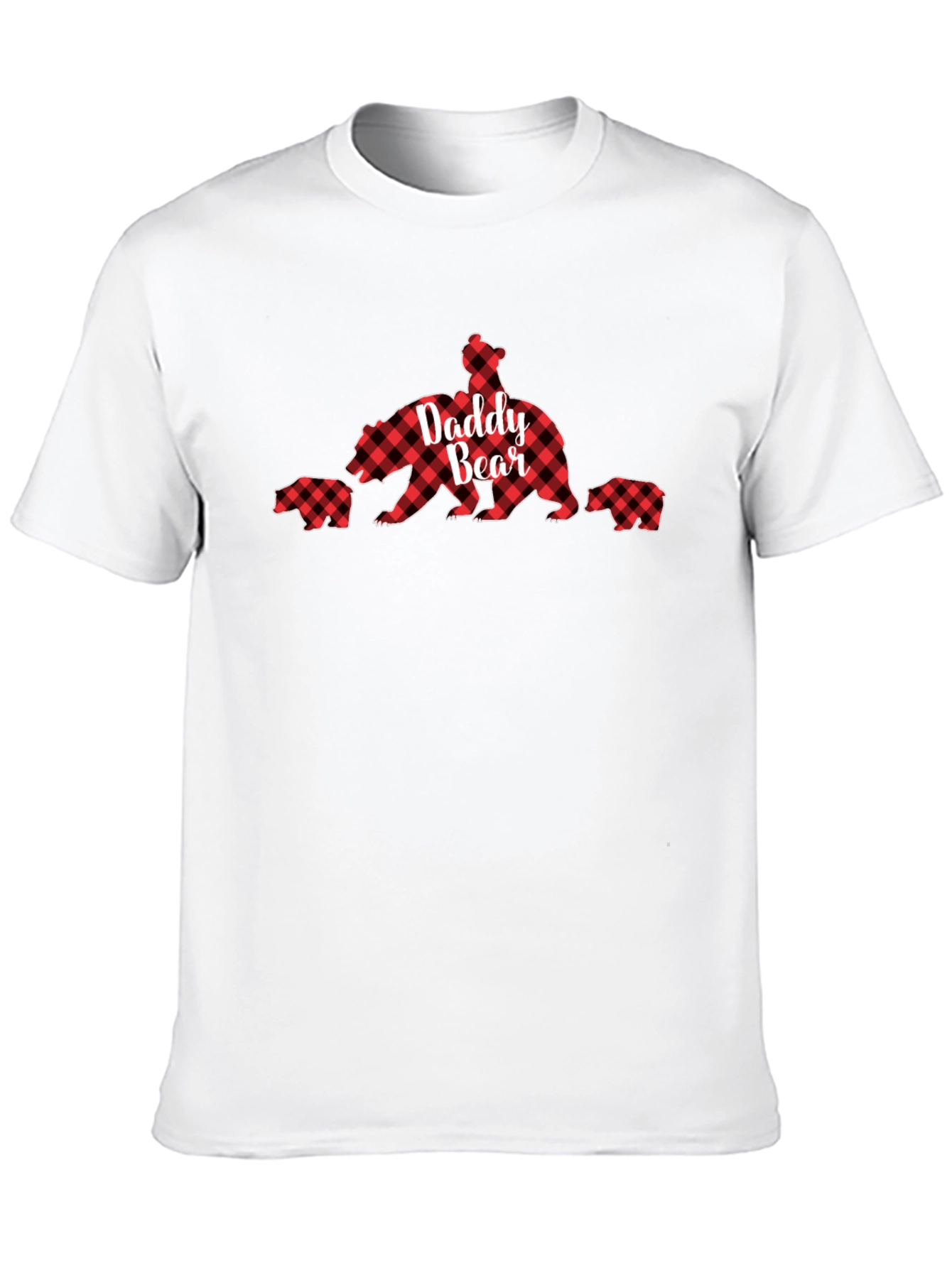 Daddy Bear Plaid T-Shirt - Family Matching Apparel