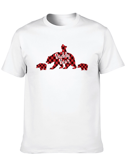 Daddy Bear Plaid T-Shirt - Family Matching Apparel