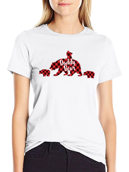 Daddy Bear Plaid T-Shirt - Family Matching Apparel