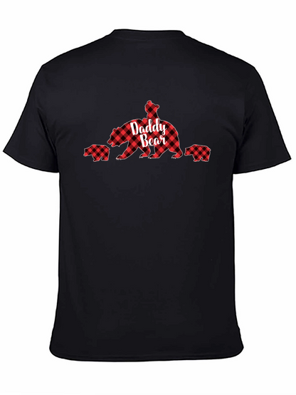 Daddy Bear Plaid T-Shirt - Family Matching Apparel