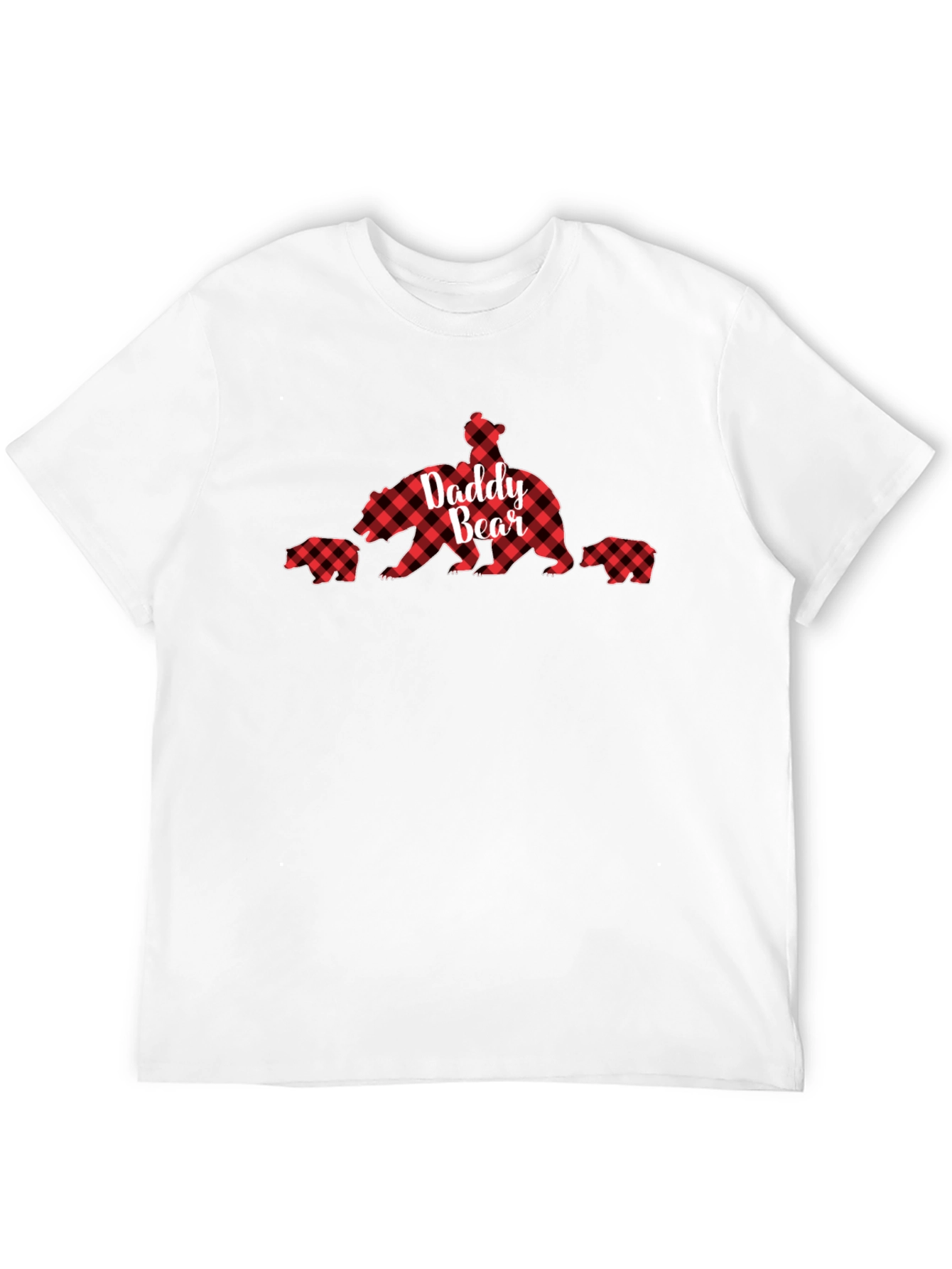 Daddy Bear Plaid T-Shirt - Family Matching Apparel