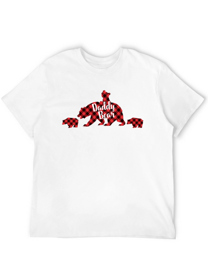 Daddy Bear Plaid T-Shirt - Family Matching Apparel