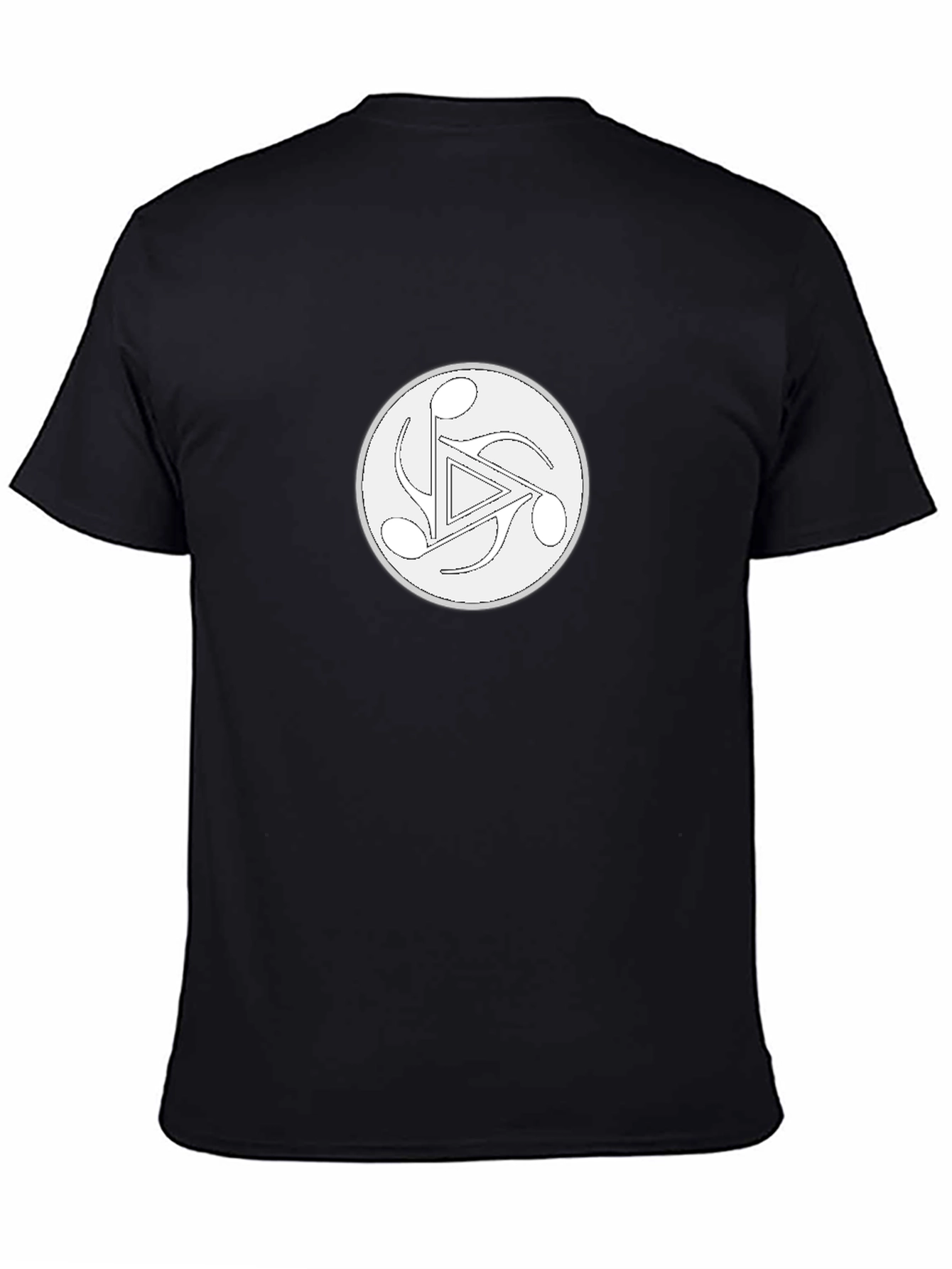 Musical Note Triangle Black T-Shirt
