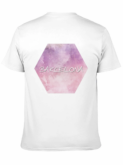 Barcelona Watercolor Hexagon T-Shirt
