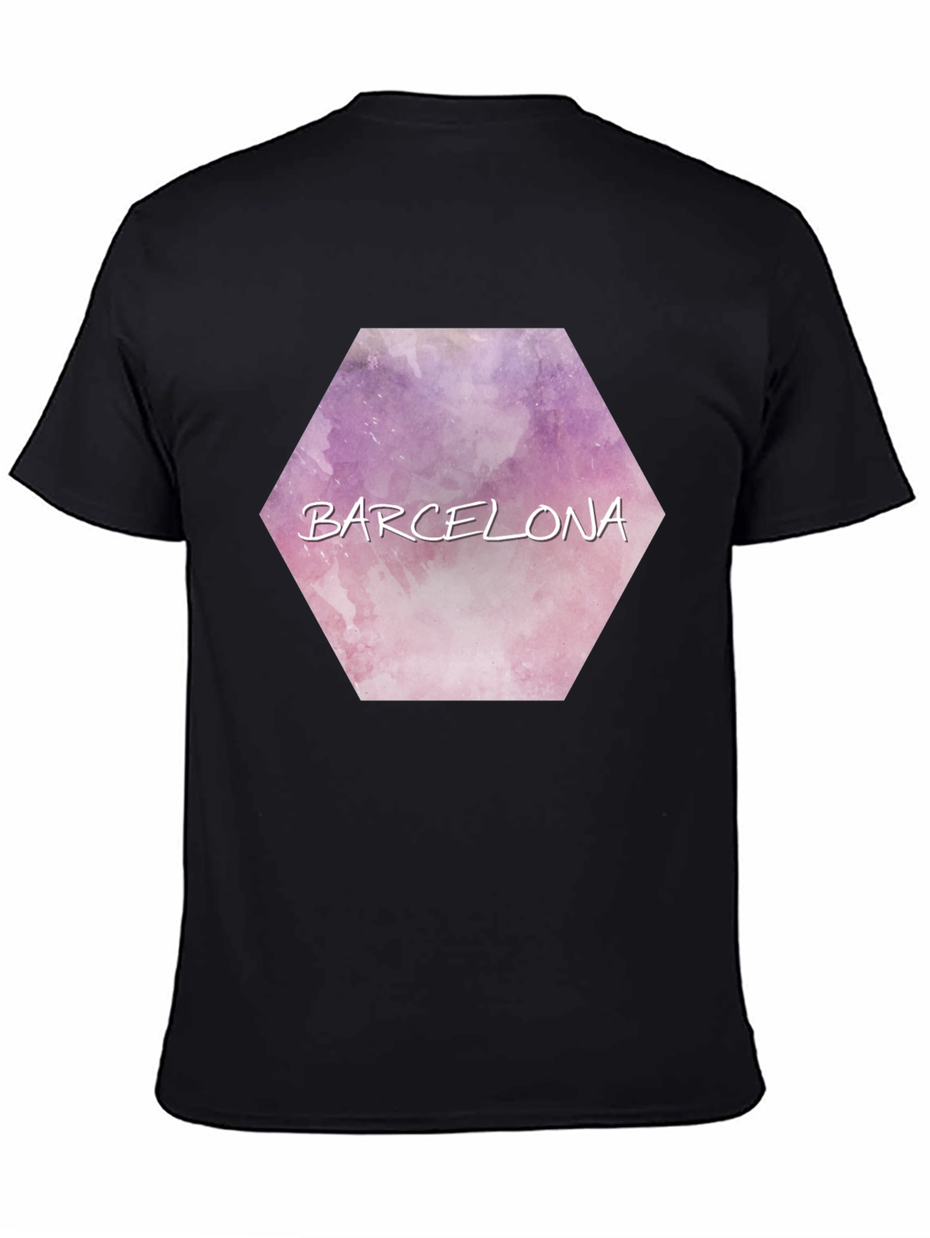 Barcelona Watercolor Hexagon T-Shirt