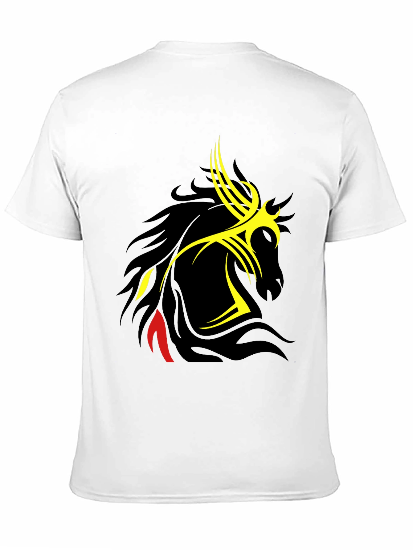 Tribal Horse Graphic Black T-Shirt
