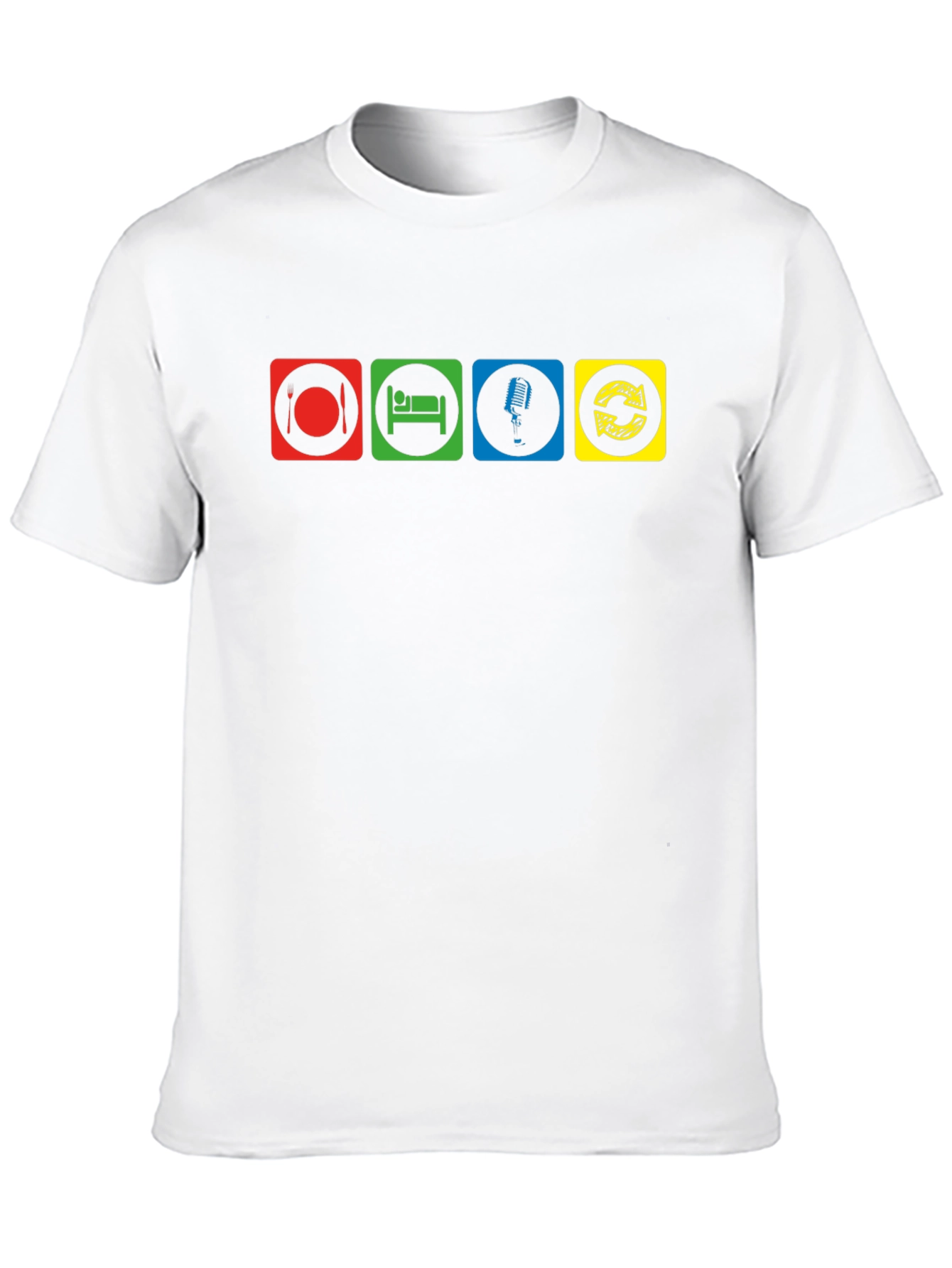Eat Sleep Sing Repeat T-Shirt - Black