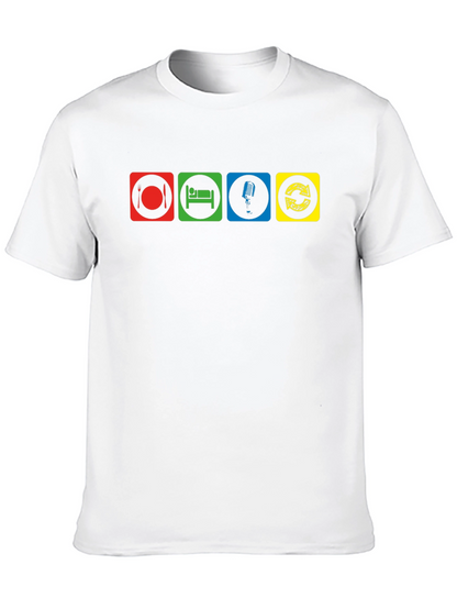 Eat Sleep Sing Repeat T-Shirt - Black