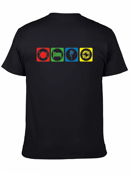 Eat Sleep Sing Repeat T-Shirt - Black