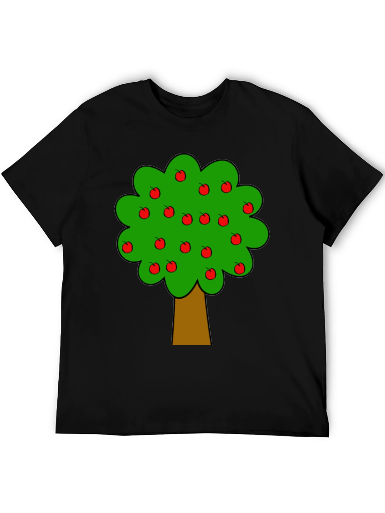 Apple Tree Graphic Black T-Shirt