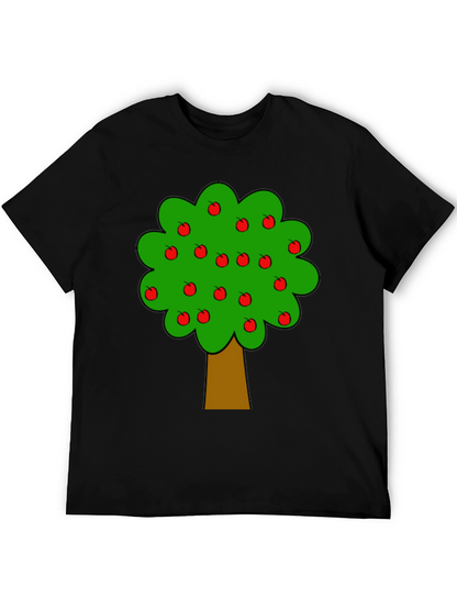 Apple Tree Graphic Black T-Shirt