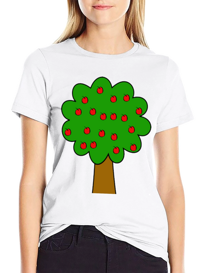 Apple Tree Graphic Black T-Shirt
