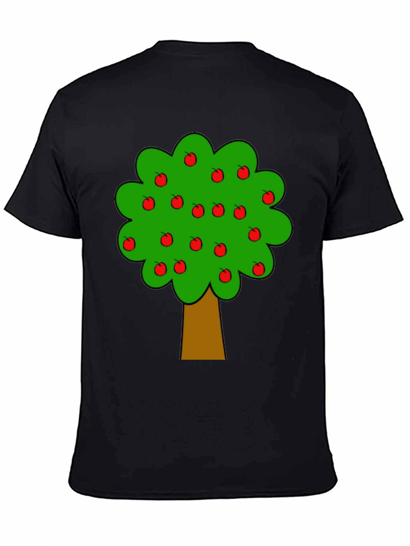 Apple Tree Graphic Black T-Shirt