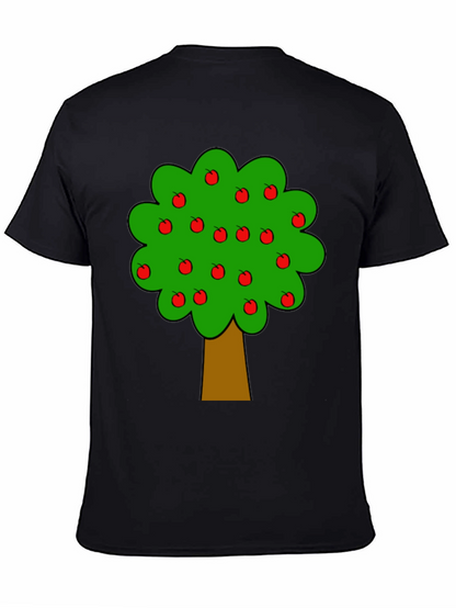 Apple Tree Graphic Black T-Shirt