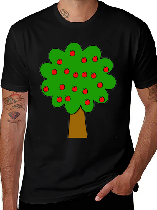 Apple Tree Graphic Black T-Shirt