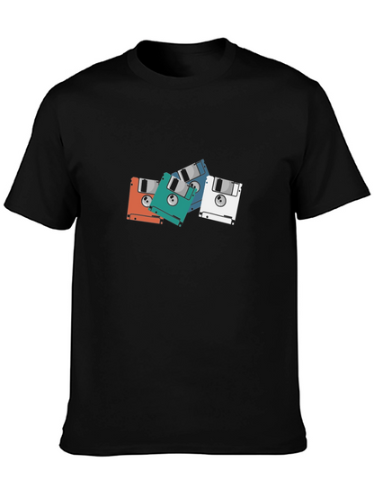 Retro Floppy Disk Graphic T-Shirt