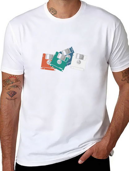 Retro Floppy Disk Graphic T-Shirt