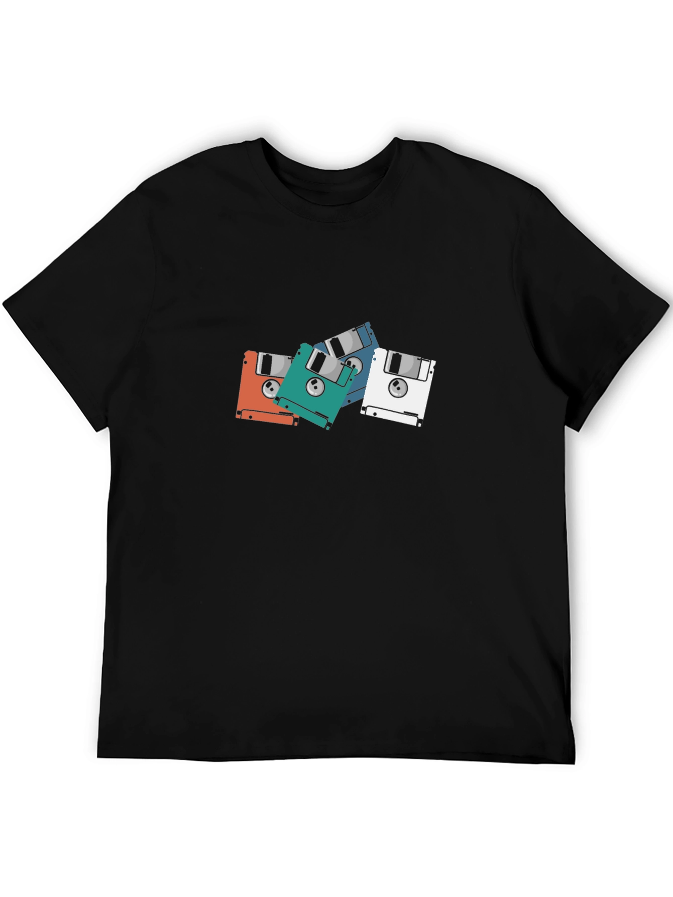 Retro Floppy Disk Graphic T-Shirt